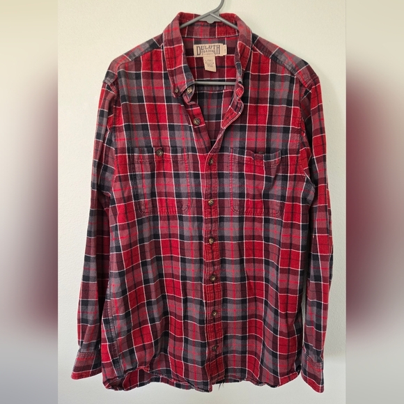 Duluth Trading Co. Red Flannel Size Large Tall - Picture 1 of 4